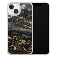 Casimoda iPhone 14 hybride hoesje - Marmer grijs brons