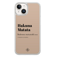Casimoda iPhone 14 hybride hoesje - Hakuna matata
