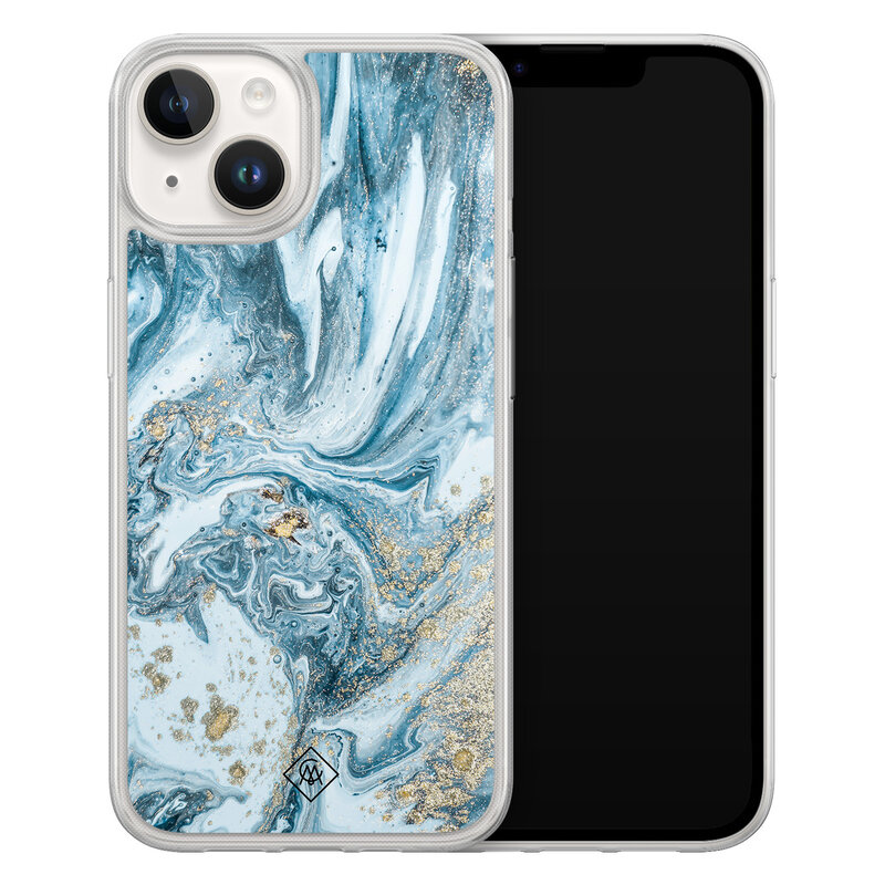 Casimoda iPhone 14 hybride hoesje - Marble sea