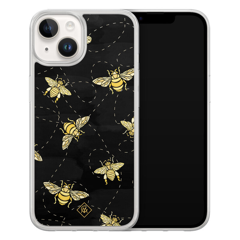 Casimoda iPhone 14 hybride hoesje - Bee happy