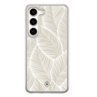 Casimoda Samsung Galaxy S23 hybride hoesje - Palmy leaves beige