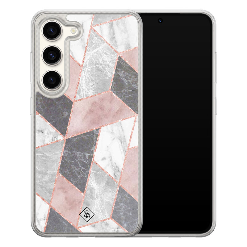 Casimoda Samsung Galaxy S23 hybride hoesje - Stone grid