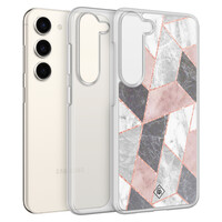 Casimoda Samsung Galaxy S23 hybride hoesje - Stone grid