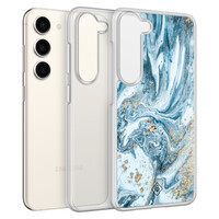 Casimoda Samsung Galaxy S23 hybride hoesje - Marble sea