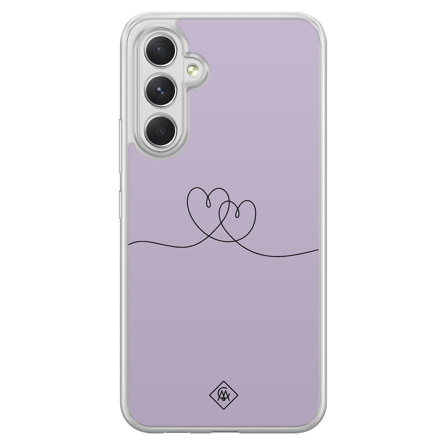 Samsung Galaxy A54 hybride hoesje - Hart lila