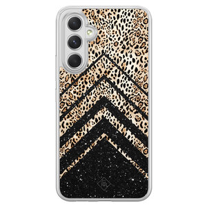Casimoda Samsung Galaxy A54 hybride hoesje - Chevron luipaard
