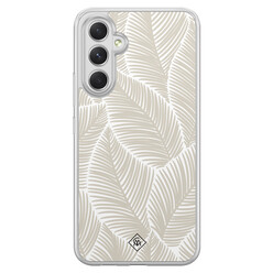 Casimoda Samsung Galaxy A54 hybride hoesje - Palmy leaves beige