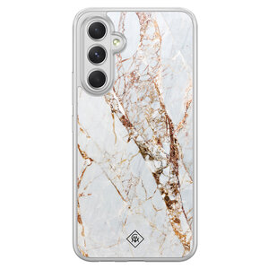 Casimoda Samsung Galaxy A54 hybride hoesje - Marmer goud