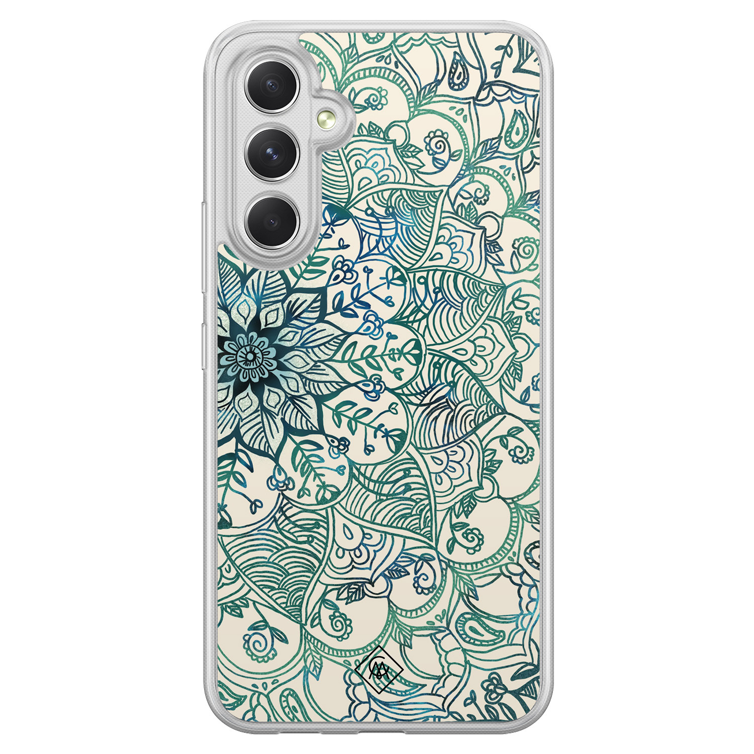 Samsung Galaxy A54 hybride hoesje - Mandala blauw