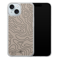 Casimoda iPhone 15 hybride hoesje - Abstract lines