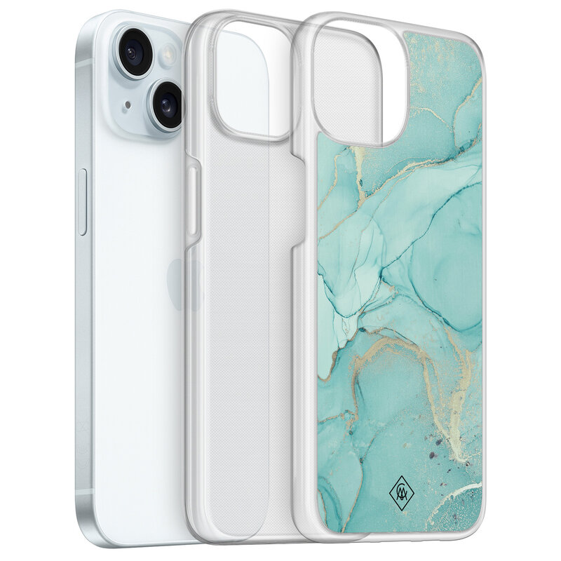 Casimoda iPhone 15 hybride hoesje - Touch of mint