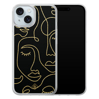 Casimoda iPhone 15 hybride hoesje - Abstract faces