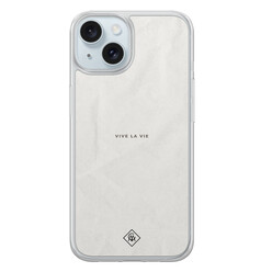 Casimoda iPhone 15 hybride hoesje - Vive la vie