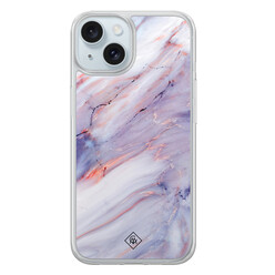 Casimoda iPhone 15 hybride hoesje - Marmer paars