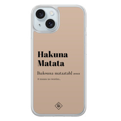 Casimoda iPhone 15 hybride hoesje - Hakuna matata