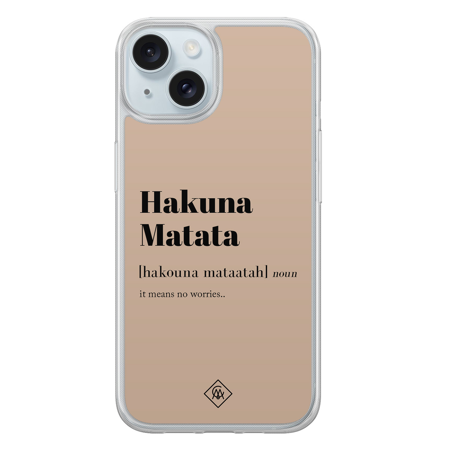 iPhone 15 hybride hoesje - Hakuna matata