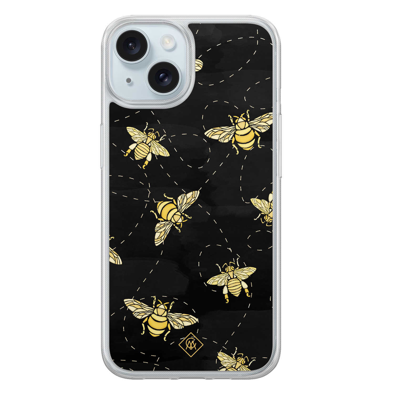 iPhone 15 hybride hoesje - Bee happy