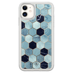 Casimoda iPhone 11 hybride hoesje - Blue cubes