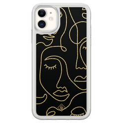 Casimoda iPhone 11 hybride hoesje - Abstract faces