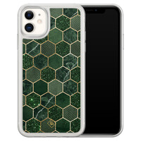 Casimoda iPhone 11 hybride hoesje - Kubus groen