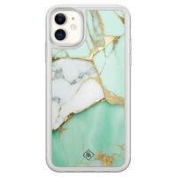 Casimoda iPhone 11 hybride hoesje - Marmer mintgroen