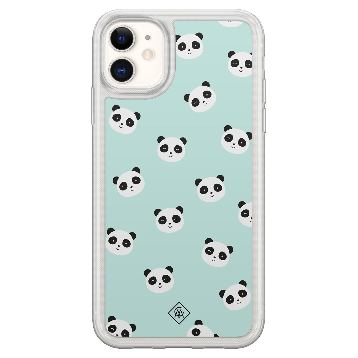 iPhone 11 hybride hoesje - Panda print