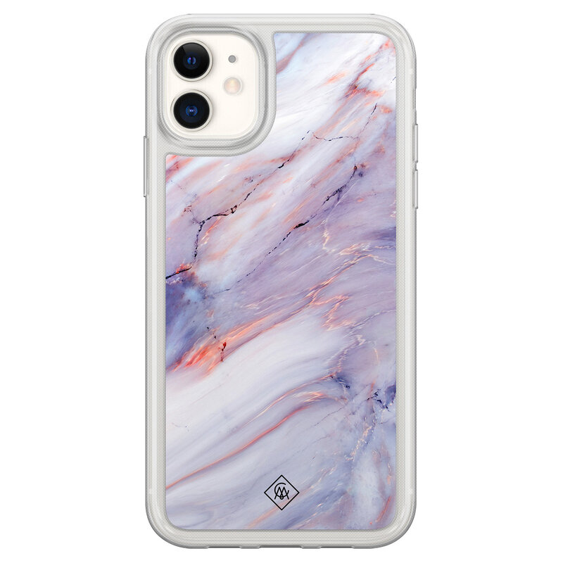 Casimoda iPhone 11 hybride hoesje - Marmer paars