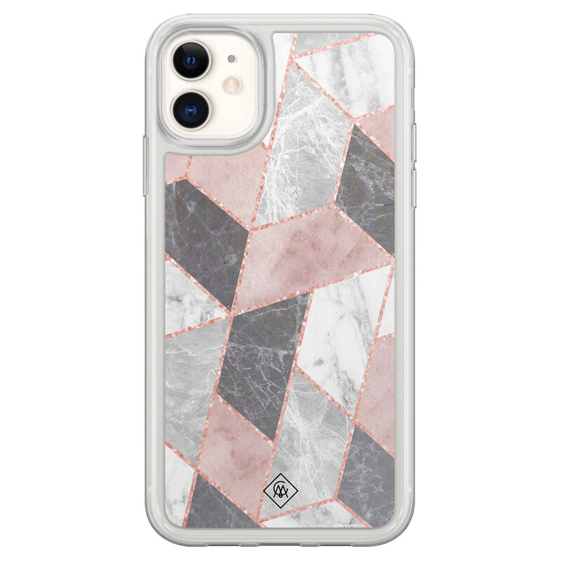 Casimoda iPhone 11 hybride hoesje - Stone grid