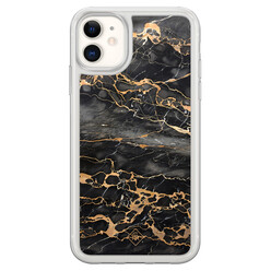 Casimoda iPhone 11 hybride hoesje - Marmer grijs brons