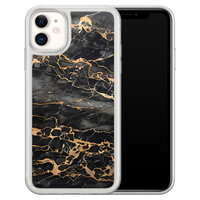 Casimoda iPhone 11 hybride hoesje - Marmer grijs brons