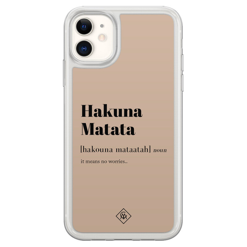 Casimoda iPhone 11 hybride hoesje - Hakuna matata