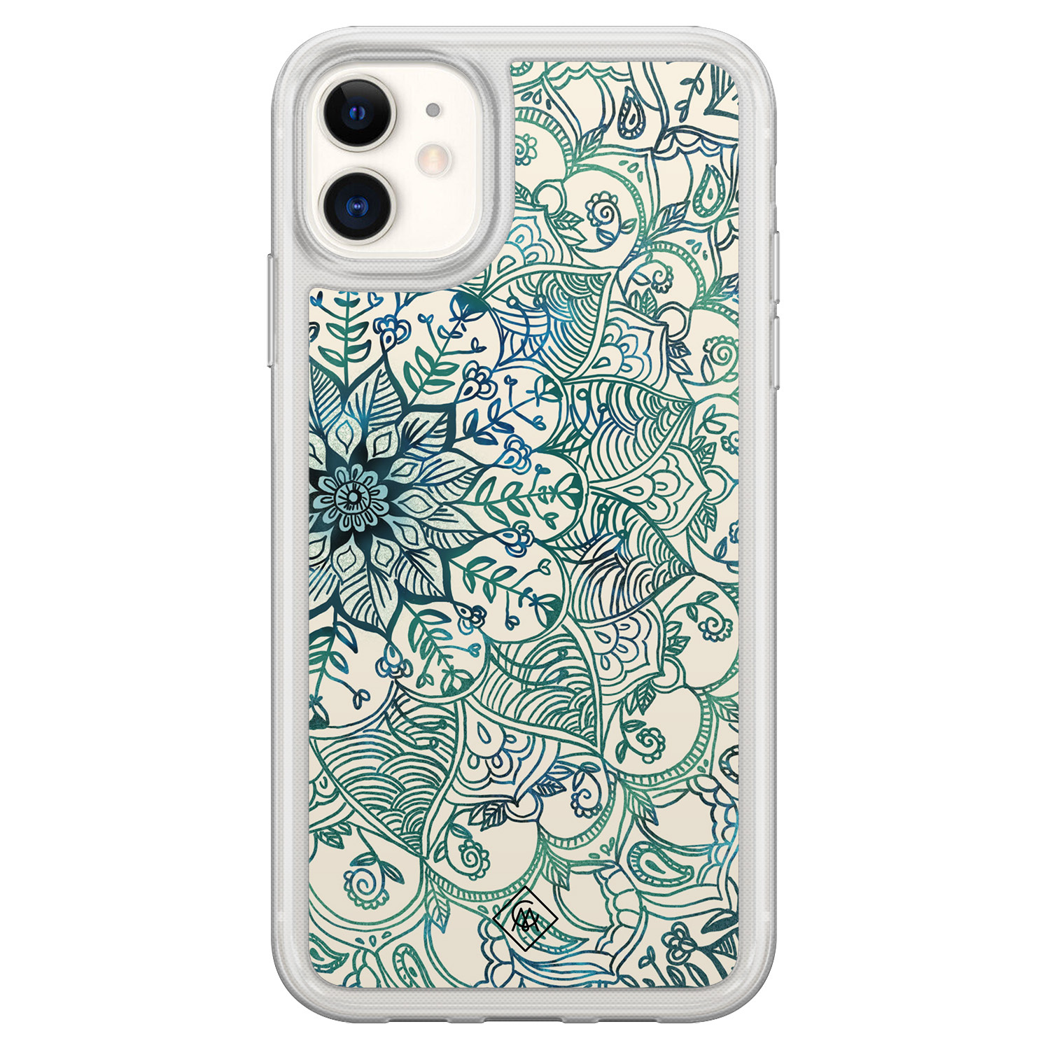 iPhone 11 hybride hoesje - Mandala blauw