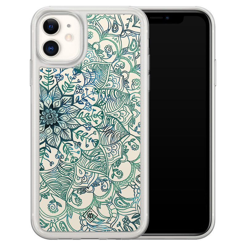 Casimoda iPhone 11 hybride hoesje - Mandala blauw