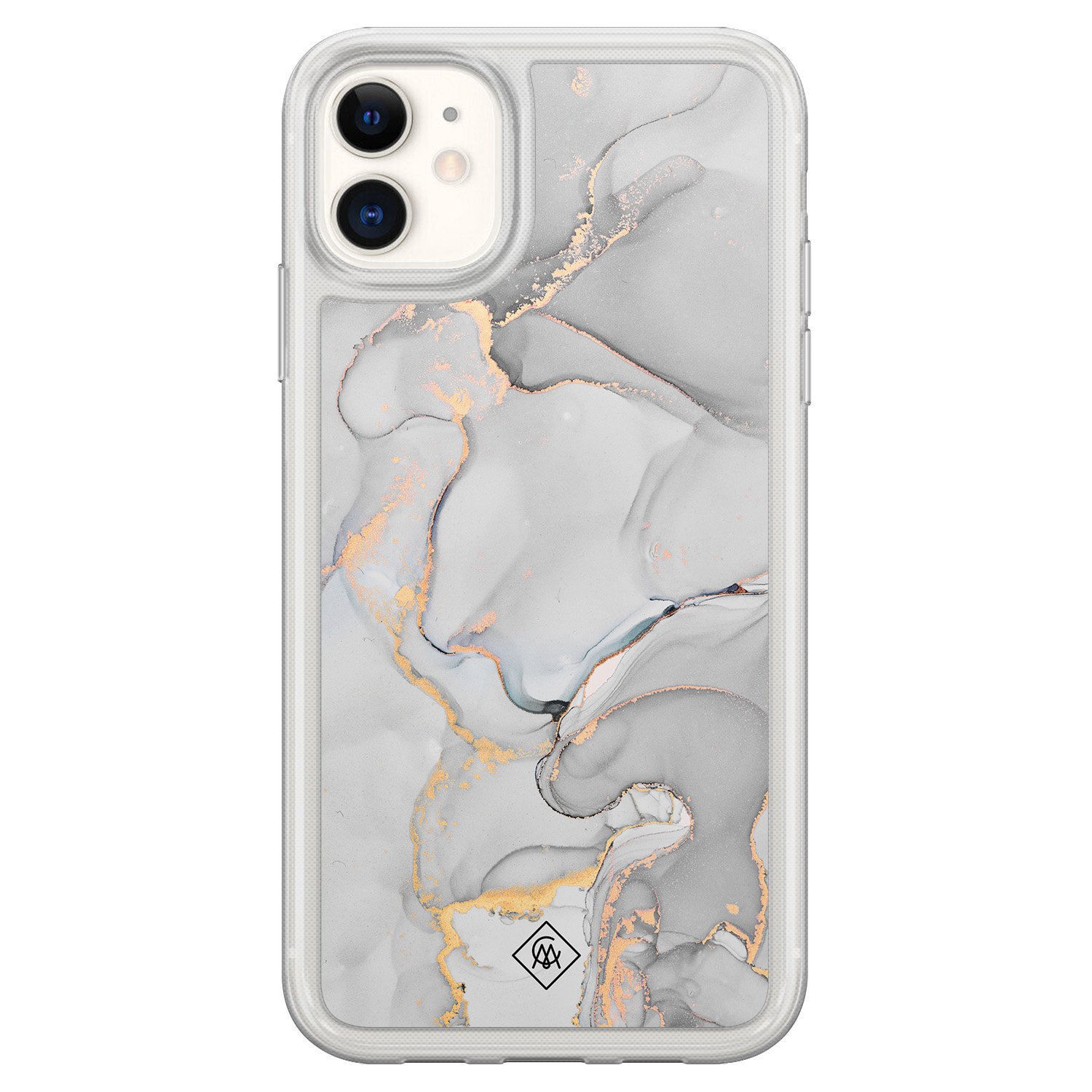 iPhone 11 hybride hoesje - Marmer grijs