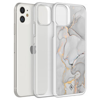 Casimoda iPhone 11 hybride hoesje - Marmer grijs