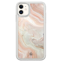 Casimoda iPhone 11 hybride hoesje - Marmer waves