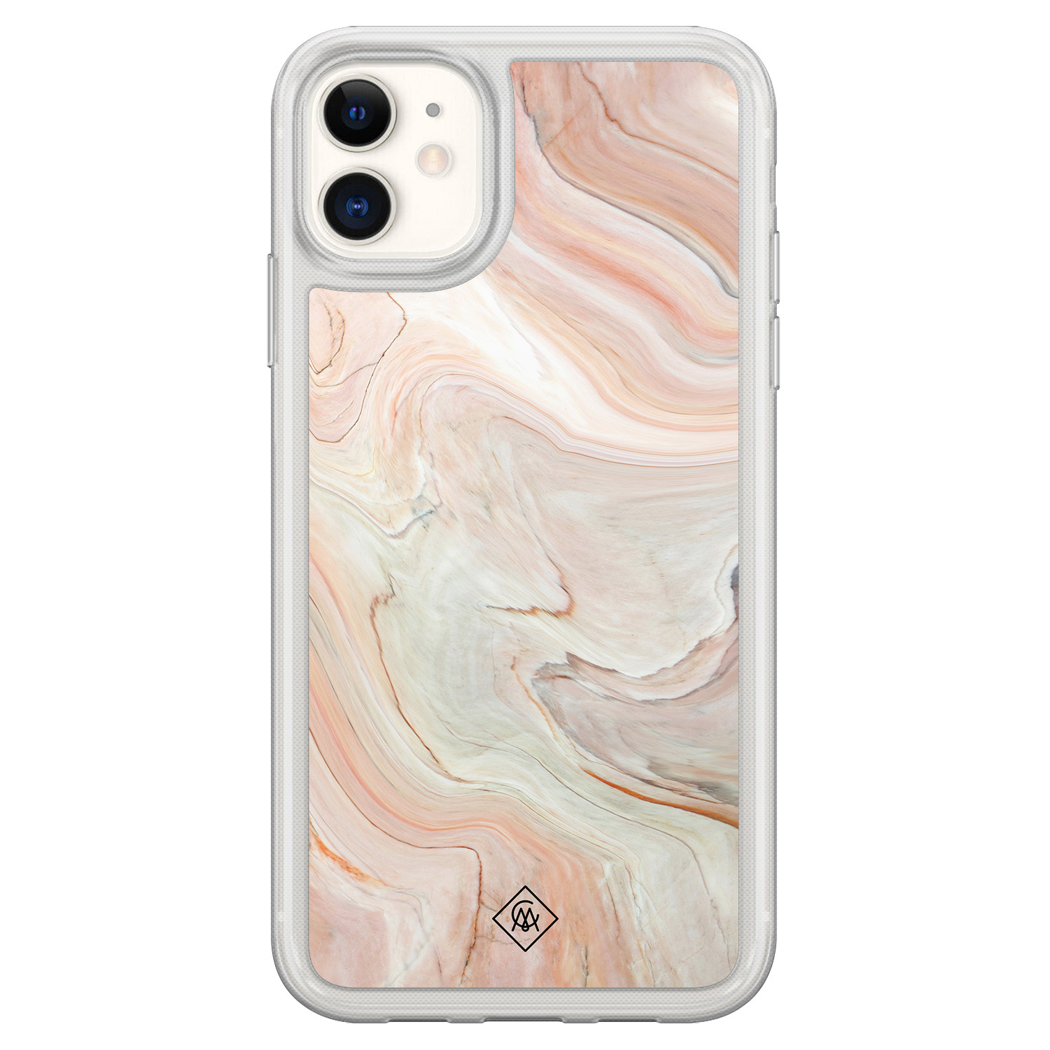 iPhone 11 hybride hoesje - Marmer waves