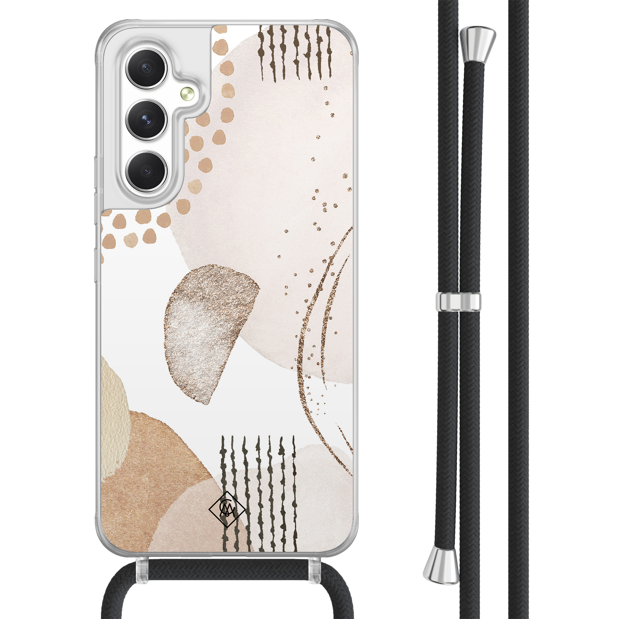 Samsung Galaxy A54 hoesje met koord - Abstract shapes