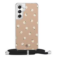 Casimoda Samsung Galaxy A54 hoesje met koord - Sweet daisies