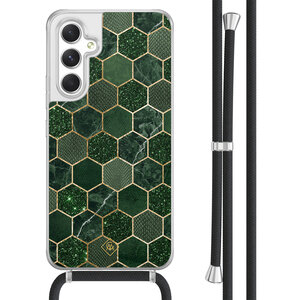 Casimoda Samsung Galaxy A54 hoesje met koord - Kubus groen