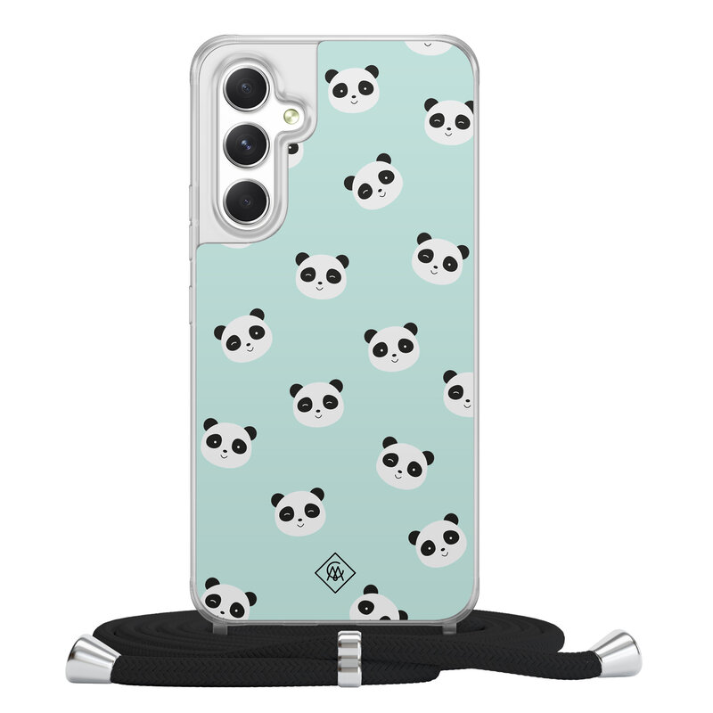 Casimoda Samsung Galaxy A54 hoesje met koord - Panda print