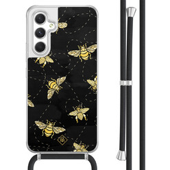 Casimoda Samsung Galaxy A54 hoesje met koord - Bee happy