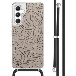 Casimoda Samsung Galaxy A54 hoesje met koord - Abstract lines