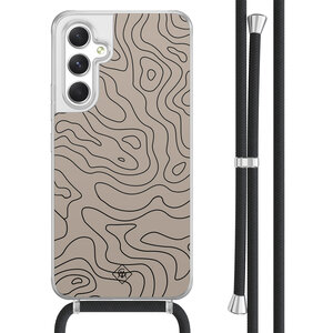 Casimoda Samsung Galaxy A54 hoesje met koord - Abstract lines