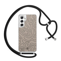 Casimoda Samsung Galaxy A54 hoesje met koord - Abstract lines