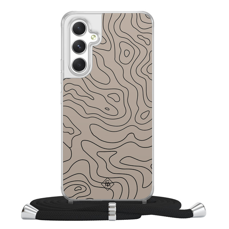 Casimoda Samsung Galaxy A54 hoesje met koord - Abstract lines