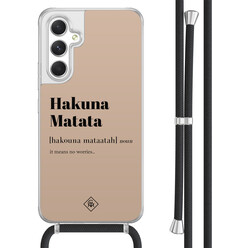 Casimoda Samsung Galaxy A54 hoesje met koord - Hakuna matata