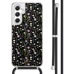 Casimoda Samsung Galaxy A54 hoesje met koord - Flower fantasy