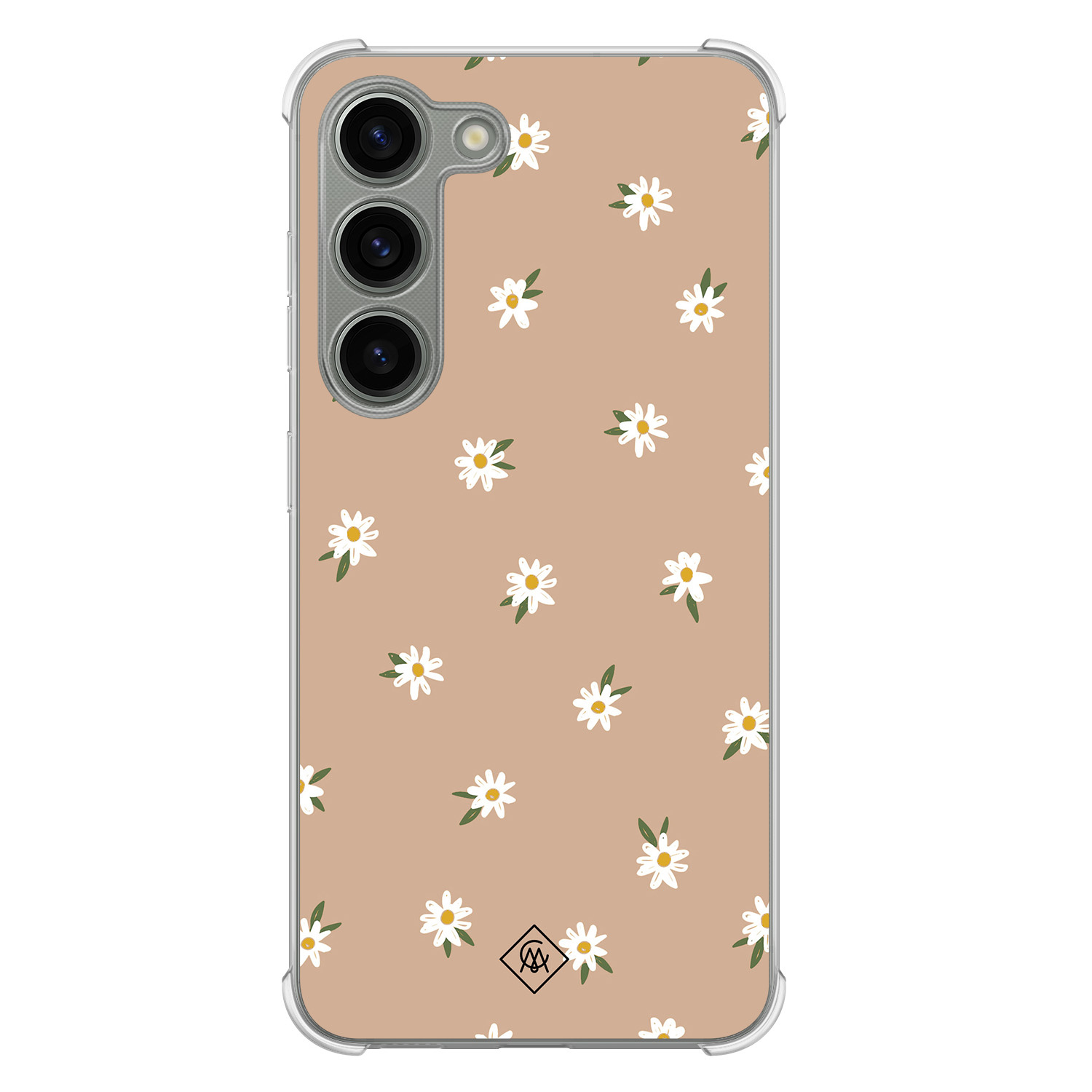 Samsung Galaxy S23 siliconen shockproof hoesje - Sweet daisies