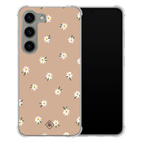 Casimoda Samsung Galaxy S23 siliconen shockproof hoesje - Sweet daisies